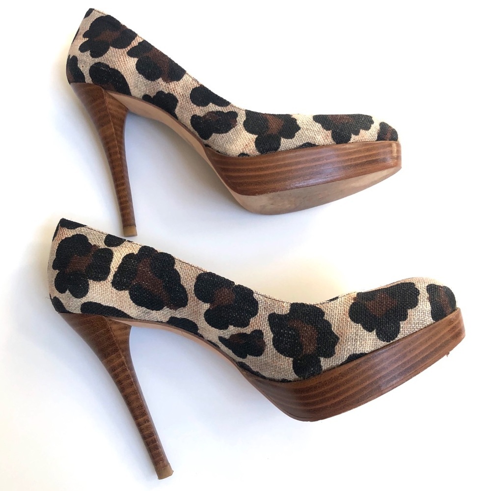 Stuart Weitzman leopard print platform heels - image 6